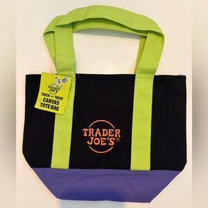 Trader Joe's Halloween Mini Canvas Tote- Multicolored (Soon to be discontinued!)